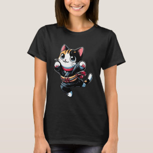 T-shirt Amateur de chaton ninja joyeux Art japonais Chat m