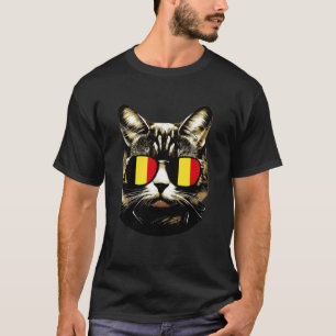 T-shirt Amateur de chats Belgique Drapeau belge Chat Patri