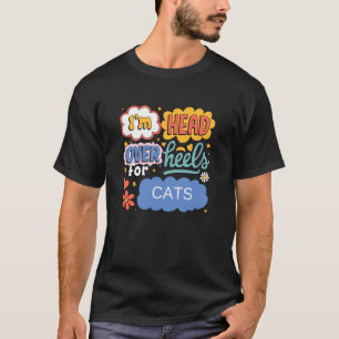 T-shirt Amateur de chats drôles Design d'art pop rétro
