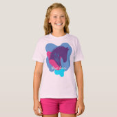 T-shirt Amateur de Cheval Conception Colorée (Devant entier)