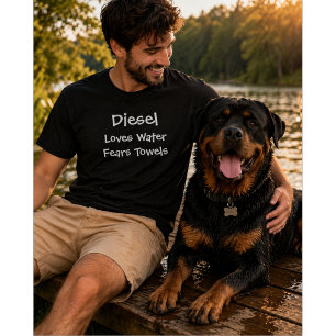 T-shirt Amateur de Chien sur Mesure Aime l'Eau Craint la