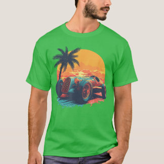 T-shirt Amateur de course rétro Sunset Speedster Automobil