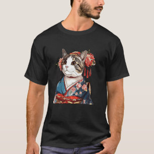 T-shirt Amateur de fleurs Kitten Vintage Art Japonais Geis