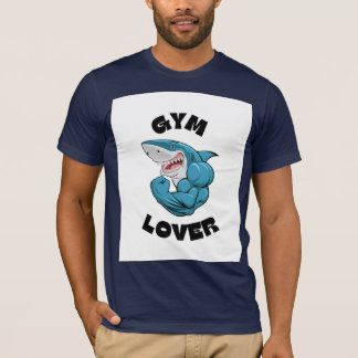 T-shirt Amateur de gym Requin musclé Motivation pour la fo