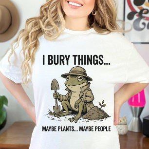 T-shirt Amateur de jardin rétro J'enterre des choses Peut-