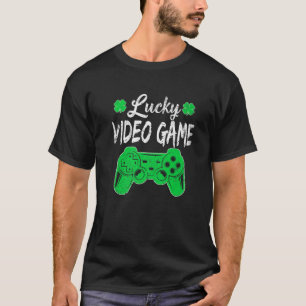 T-shirt Amateur de jeux vidéo Retro Shamrock Sport St Patr