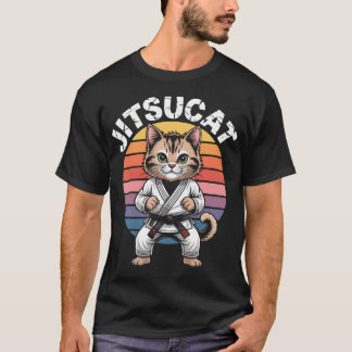 T-shirt Amateur de Jiu Jitsu et de Chats Drôle Bjj Arts Ma