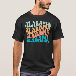 T-shirt Amateur de l'Alabama Vintage Rétro Onde Groovy,