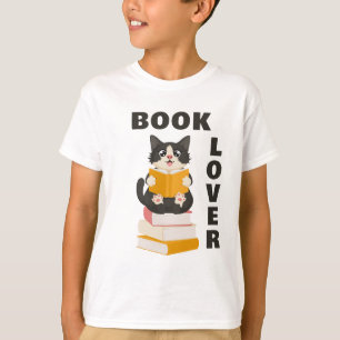 T-shirt Amateur de livres mignon retour à l'école dessin a