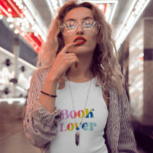 Amateur de livres typographie rétro colorée tendan