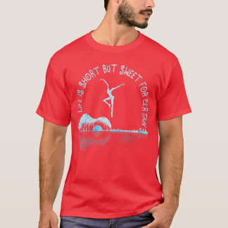 T-shirt Amateur de musique féminine La vie est courte mais