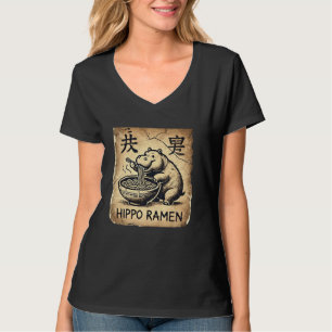 T-shirt Amateur de nouilles d'art rupestre japonais Faune