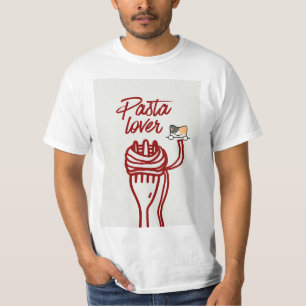 t-shirt amateur de pâtes et design de chat