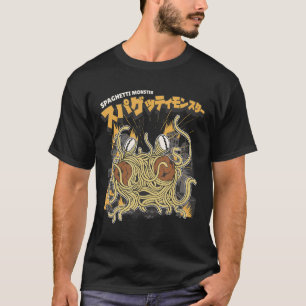 T-shirt Amateur de pâtes Spaghetti monstre anime