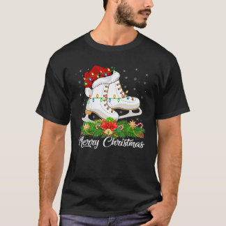 T-shirt Amateur de patinage sur glace Correspondance Santa