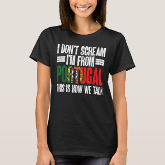 T-shirt Amateur de sports Funny Portugais Je viens du Port