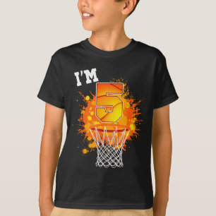T-shirt Amateur de thème hilarant âgé de 5 ans 5e 5 Basket