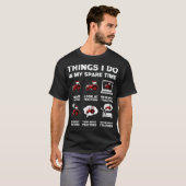 T-shirt Amateur de tracteurs drôles 6 choses que je fais p (Devant entier)