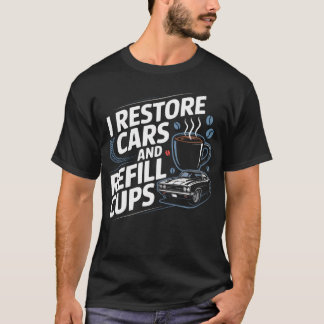 T-shirt Amateur de voiture amateur de café