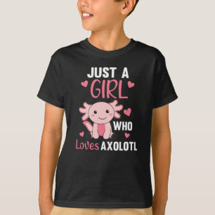 T-shirt Amateurs Axolotl Animaux Douces Pour Filles Roses