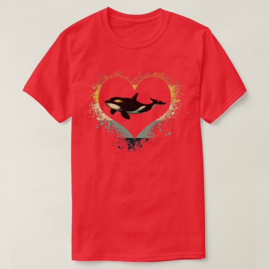 T-shirt Amateurs de baleines Orca (Design devant)