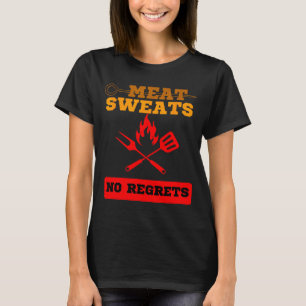T-shirt Amateurs de BBQ sans regrets sueurs de viande drôl