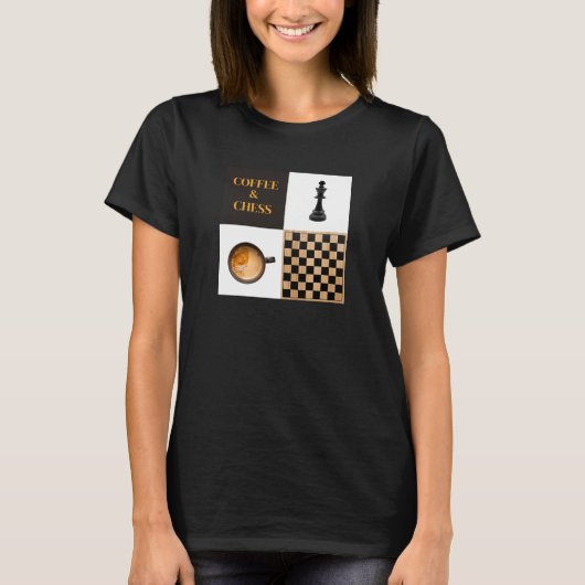 T-shirt Amateurs de café et d'échecs et joueurs d'échecs (Devant)