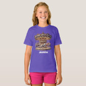 T-shirt Amateurs de carrousel mignon ajouter le nom (Devant entier)