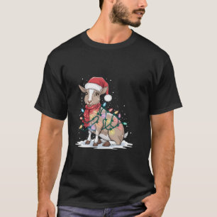 T-shirt Amateurs de chèvres amusant Noël Arbre Lumières Sa