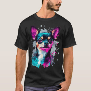 T-shirt Amateurs de Chihuahua Splash coloré