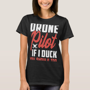 T-shirt Amateurs de drone Pilote Ailes Si je canot, vous d