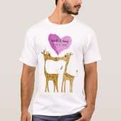 T-shirt Amateurs de girafe adorables (Devant)