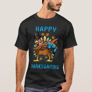 T-shirt Amateurs de jeux vidéo dinde pèlerin Dabbing heure
