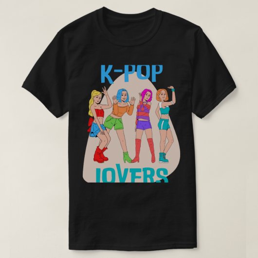T-shirt Amateurs de K-Pop colorés (Design devant)