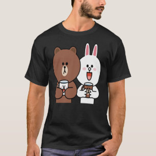 T-shirt Amateurs de lapin de lapin de lapin à ours Brown  
