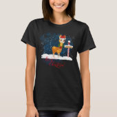 T-shirt Amateurs de Llama Pôle Nord de Noël (Devant)