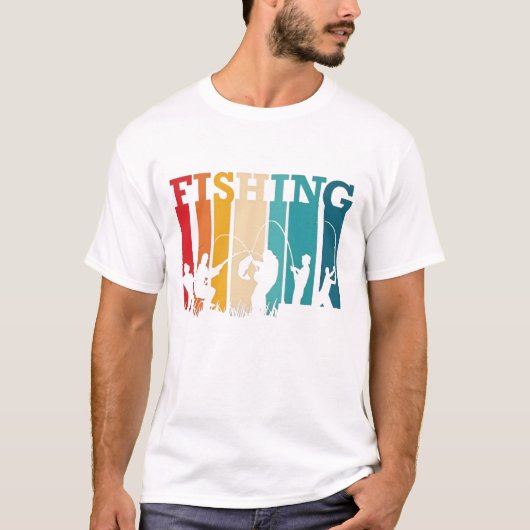T-shirt Amateurs de pêche aux couleurs (Devant)