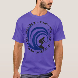 T-shirt Amateurs de surf Rétro Fan Beach Oahu