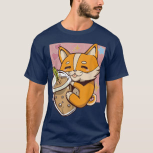 T-shirt Amateurs De Thé De Bulle Cute Kawaii Avec Bubb De