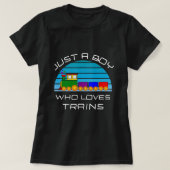T-shirt Amateurs de train pour les garçons Les bambins Jus (Design devant)