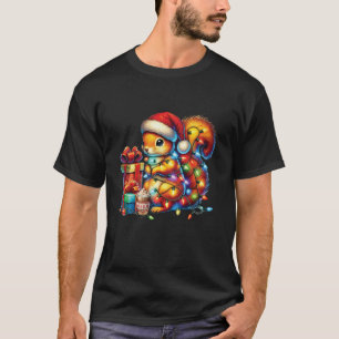 T-shirt Amateurs d'écureuil lumières de Noël Écureuil port