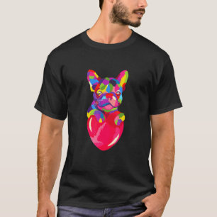 T-shirt Amateurs français de Bulldog coloré adoption de ch