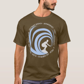 T-shirt Amateurs vintages de surf Fan Beach Colombie