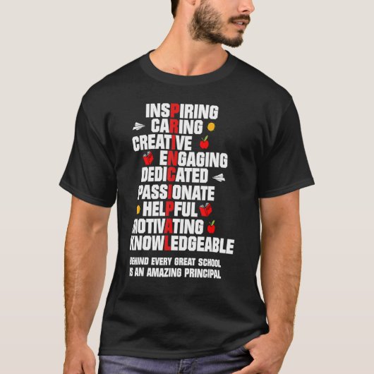 T-shirt Amazing Principal Inspirational Appreciation (Devant)