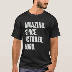 T-shirt Amazing Since October 2000 22 Year Old 22 nd Birth