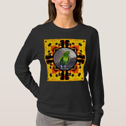 T-shirt Amazone à nuque jaune Fierté (Devant)