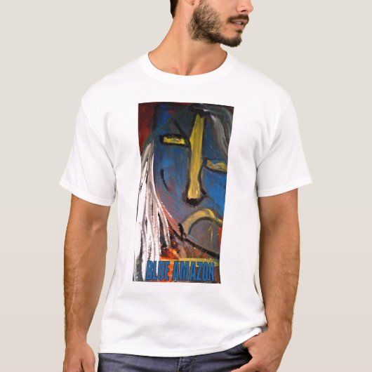 T-SHIRT AMAZONE BLEUE (Devant)