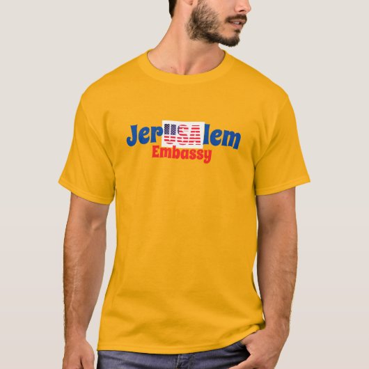 T-shirt Ambassade de Jérusalem Etats-Unis (Devant)