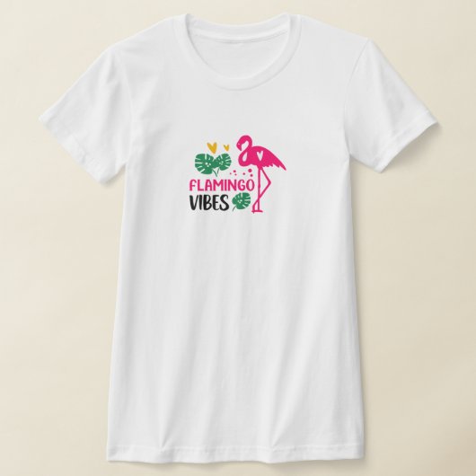 T-shirt ambiance flamant rose (Poser)