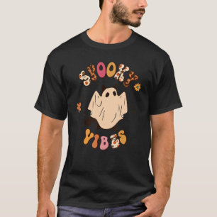 T-shirt Ambiance Flippante Chat Mignon Fantôme Rétro Hallo